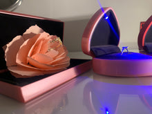 Load image into Gallery viewer, Blossoming Pink Rose Ring Box
