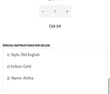 Load image into Gallery viewer, Old English Custom Necklace
