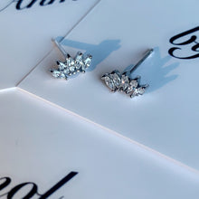 Load image into Gallery viewer, Sterling Silver Leaf Studs

